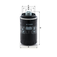 Фильтр масляный MANN-FILTER W 719/53